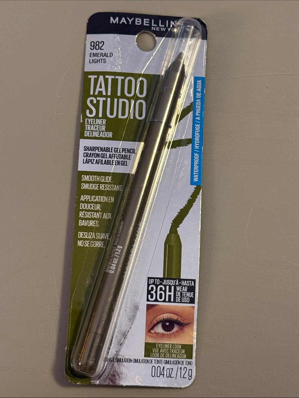 Maybelline Tattoo Studio Waterproof Eyeliner Pencil in Emerald Lights
